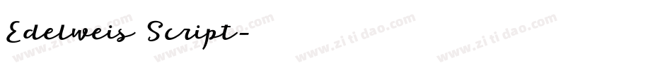 Edelweis Script字体转换